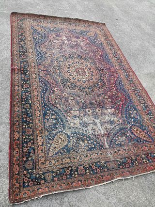 Alfombra persa antigua hecha a mano