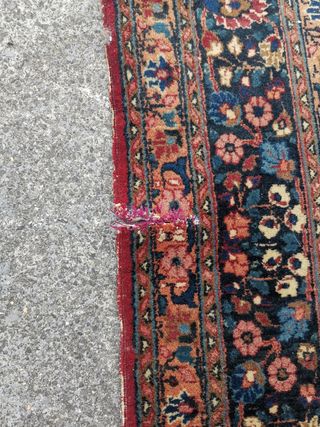 Alfombra persa antigua hecha a mano