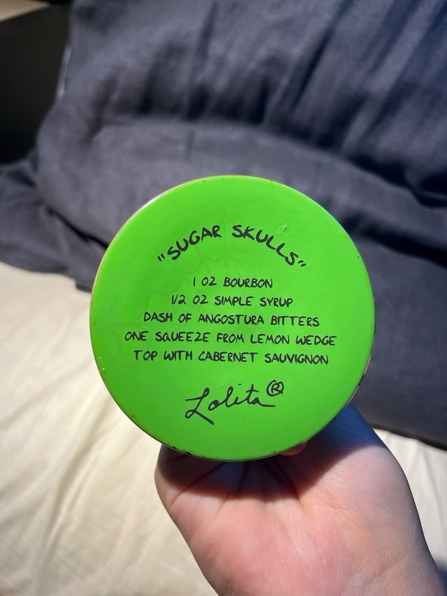 Copa vino calavera mexicana Lolita