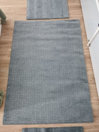Alfombra Langsted IKEA AZUL-BLANCO 4 ud NEGOCIABLE