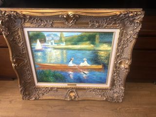 Réplica pintura Renoir. Marco dorado