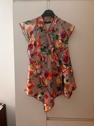 Kimono Zara asimmetrico fiori