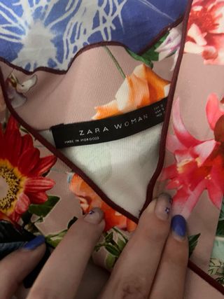 Kimono Zara asimmetrico fiori