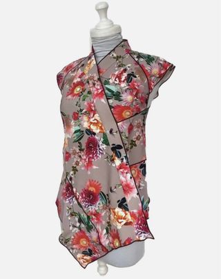 Kimono Zara asimmetrico fiori