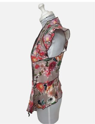 Kimono Zara asimmetrico fiori