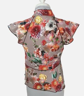 Kimono Zara asimmetrico fiori