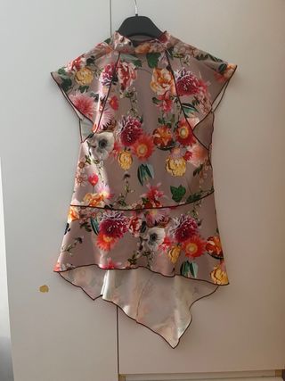 Kimono Zara asimmetrico fiori