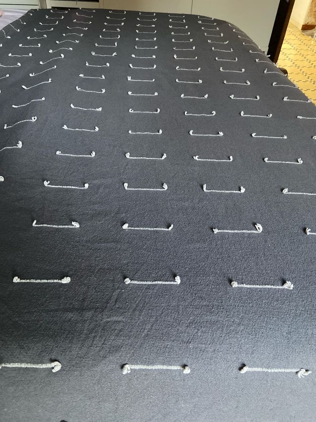 Colcha algodón gris 150x190cm