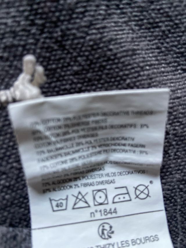 Colcha algodón gris 150x190cm