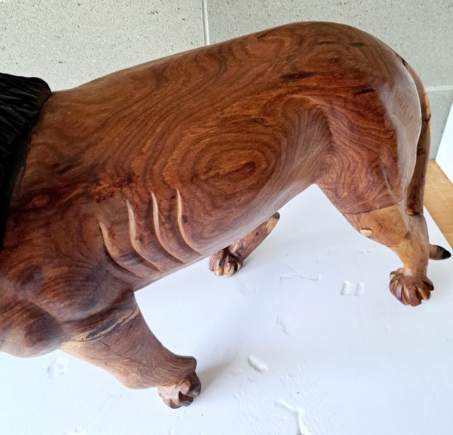 2 Leoni legno artigianali