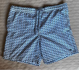 Calções banho azul & branco