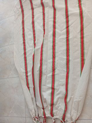 Hamaca algodón rayas rojas