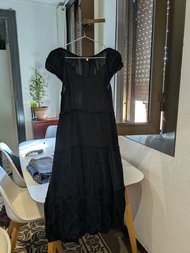 Vestido negro XS - boho chic