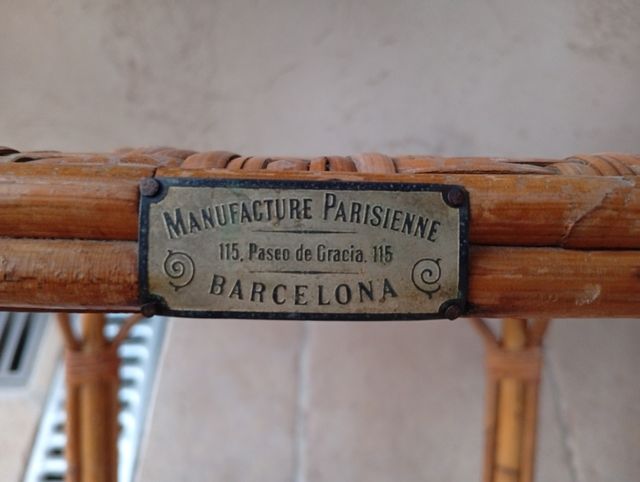 Sillas y sillón junco esmaltado