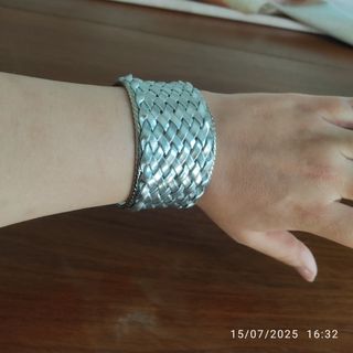Pulsera trenzada plata