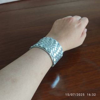 Pulsera trenzada plata