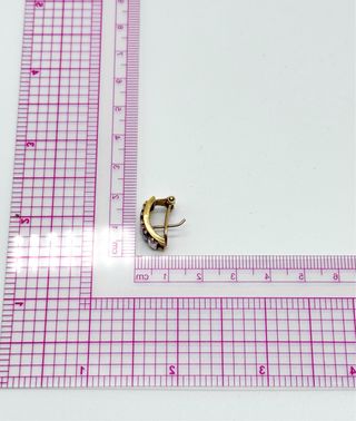 Pendientes de dama de oro 18k con piedras