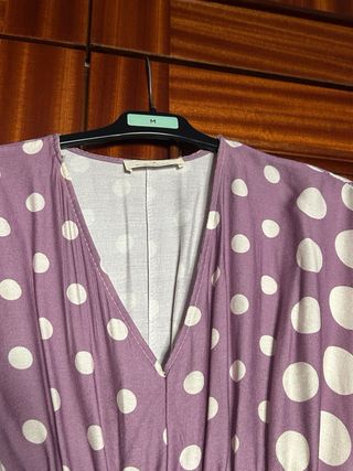 Vestido lunares morado - Talla M