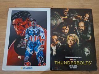 2 Láminas Marvel: Capitán América y Thunderbolts *