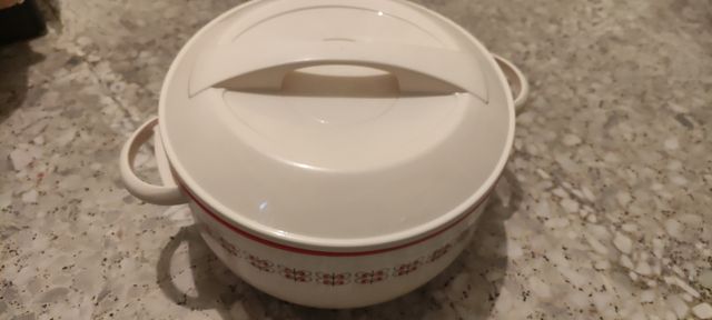 Recipiente térmico - Beige y Rojo