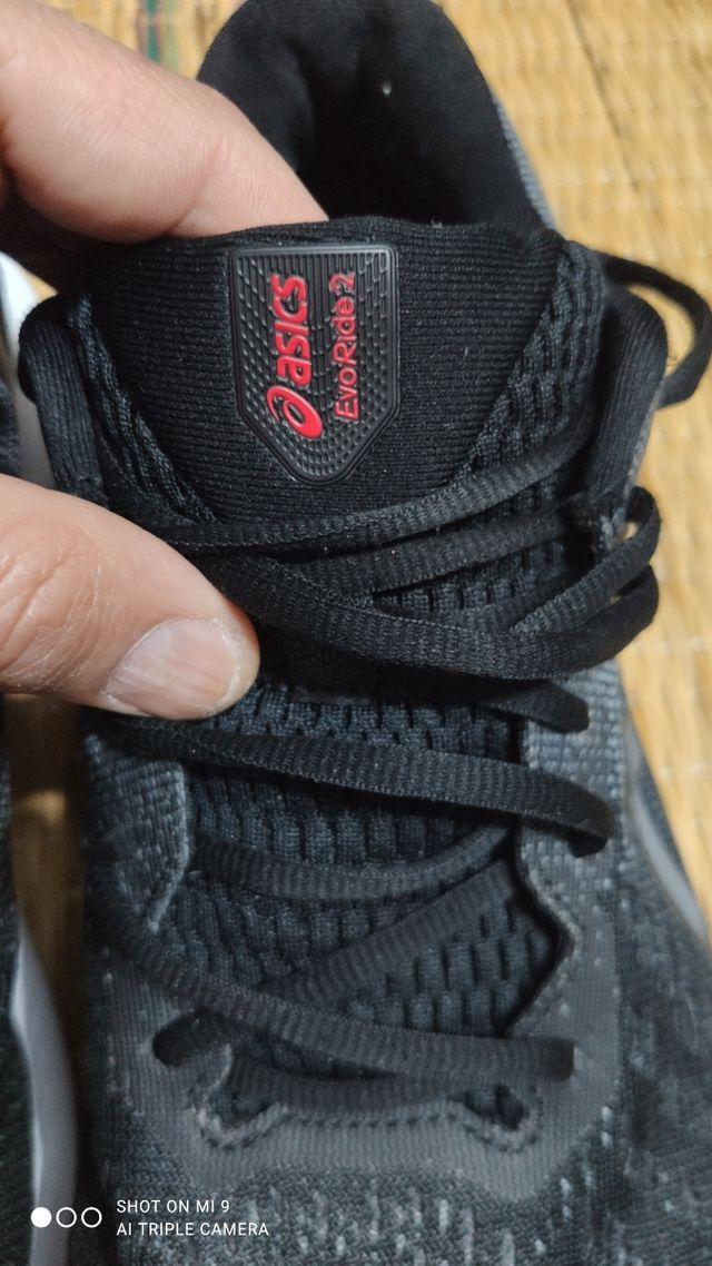 Zapatillas Asics Evoride 2 - Gris y Negro