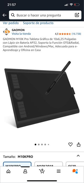 GAOMON M10K Pro - Tableta gráfica