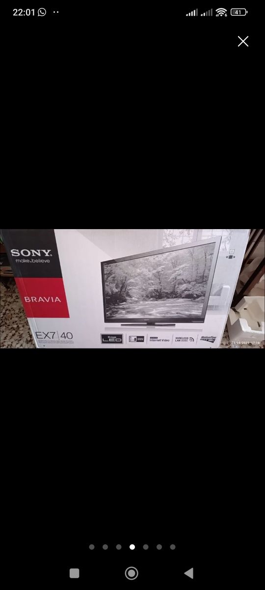 TV Sony Bravia 40" EX7 - Negro