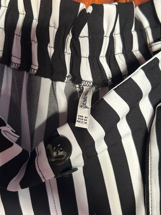 Pantalón rayas blanco-negro