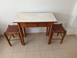 ✅MESA COMEDOR ➕2 TABURETES ➕