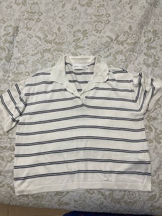 Polo Lefties rayas blancas y negras - Talla S