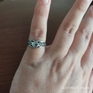 Anillo plata corazón