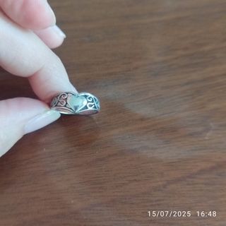 Anillo plata corazón