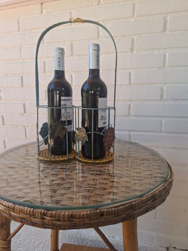 Cesta porta botellas vintage