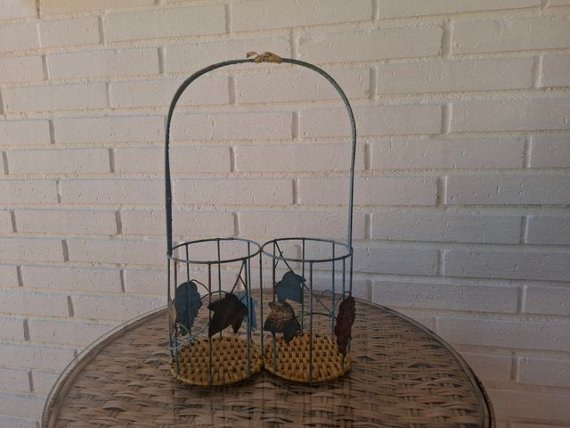 Cesta porta botellas vintage