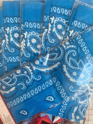 Pañuelos Bandana - Azul (6 unidades)