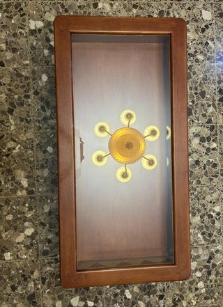 Mesa centro madera maciza cristal