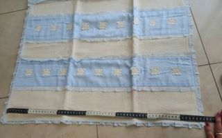 Coperta nascita neonato con pizzo,fatta da sarta 