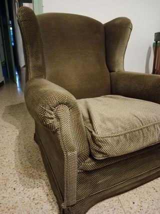 Sillón orejero vintage