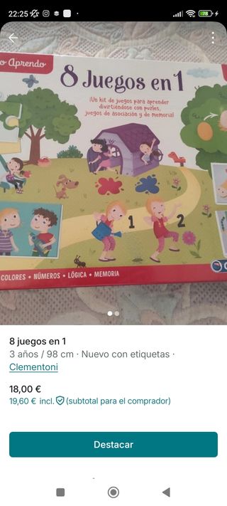 8 Juegos Clementoni - Nuevo