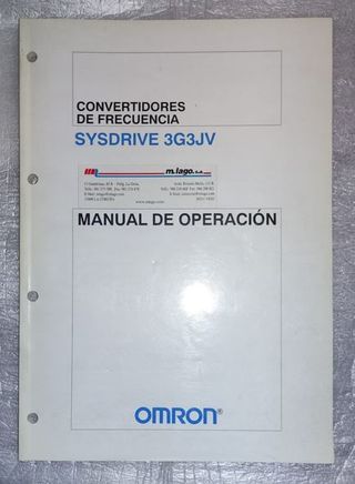 MANUAL CONVERTIDORES DE FRECUENCIA OMRON
