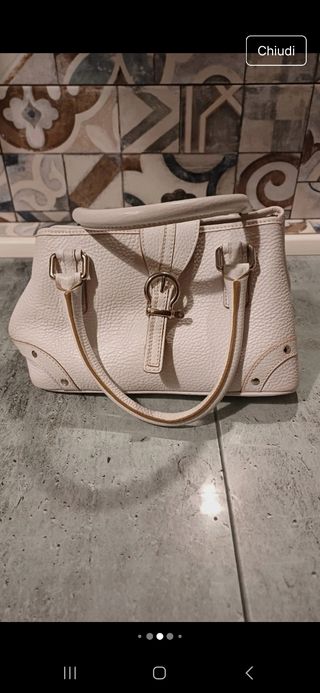 Burberry - Borsetta bianca in pelle