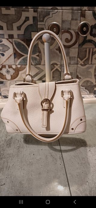 Burberry - Borsetta bianca in pelle
