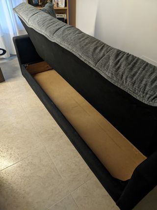 Sofá cama gris - 3 plazas