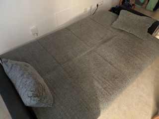 Sofá cama gris - 3 plazas