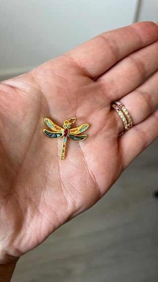 Colgante libélula multicolor