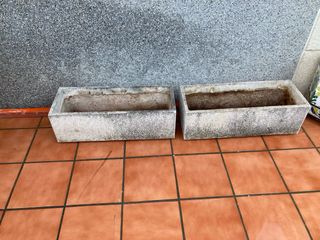 2 jardineras piedra - Gris