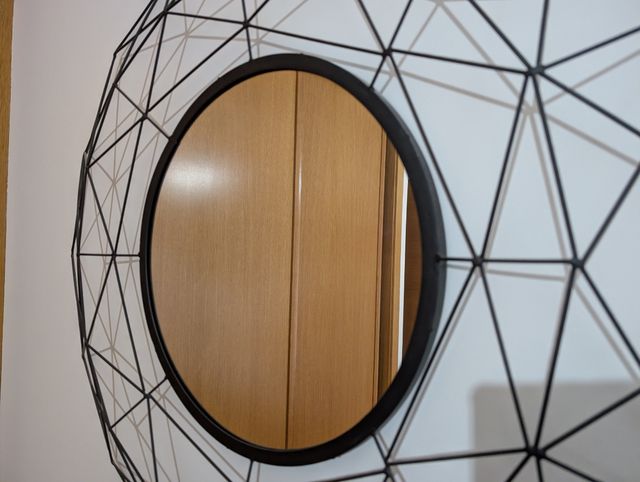Espejo de pared estilo geométrico