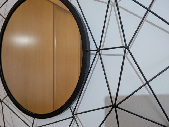 Espejo de pared estilo geométrico