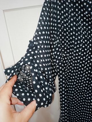 Blusa Pois - Bianco e Nero