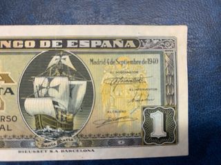 Billete 1 Peseta España 1940